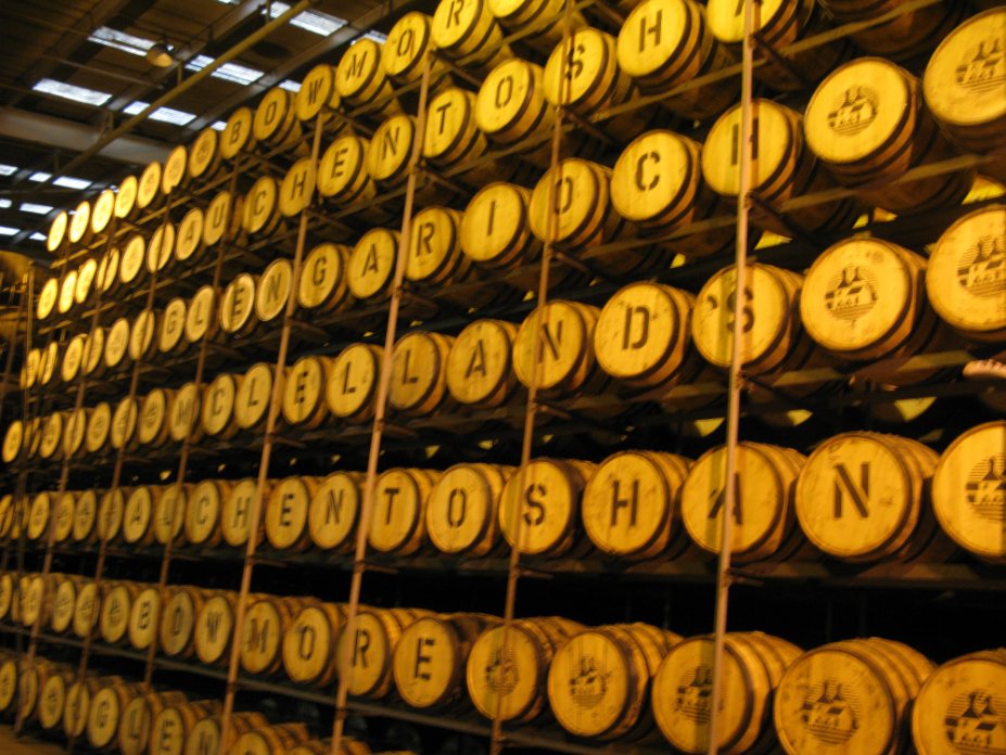 Barrel aging at morrison bowmore