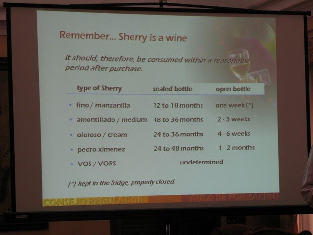 Consejo talk sherry storage times_tn