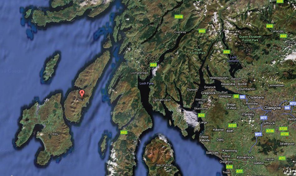 Jura satellite map