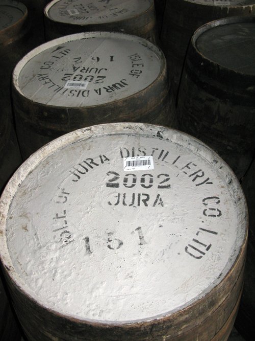 Jura distillery barrelss