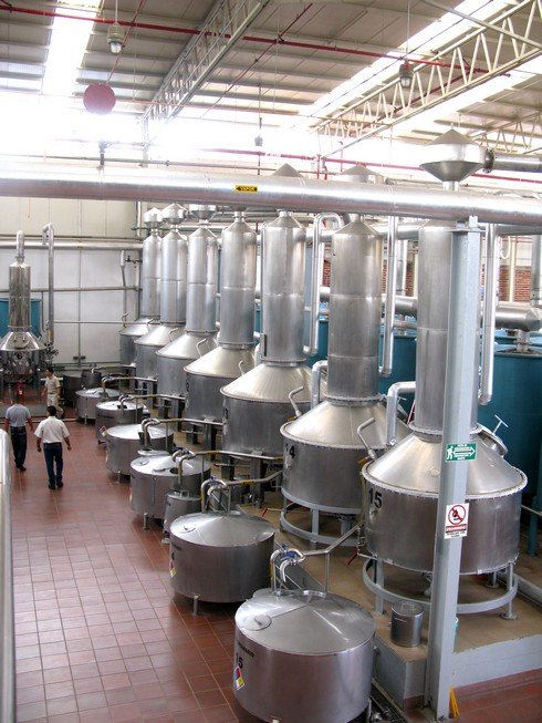 Stainless stills with copper inside tequila don julio distillery_tn