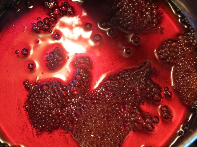 Bubbling campari stovetop