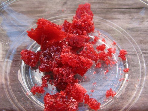 Clumpy campari in bowl closeup_tn
