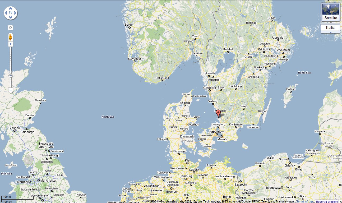 Torekov Cape Bjare Sweden Map