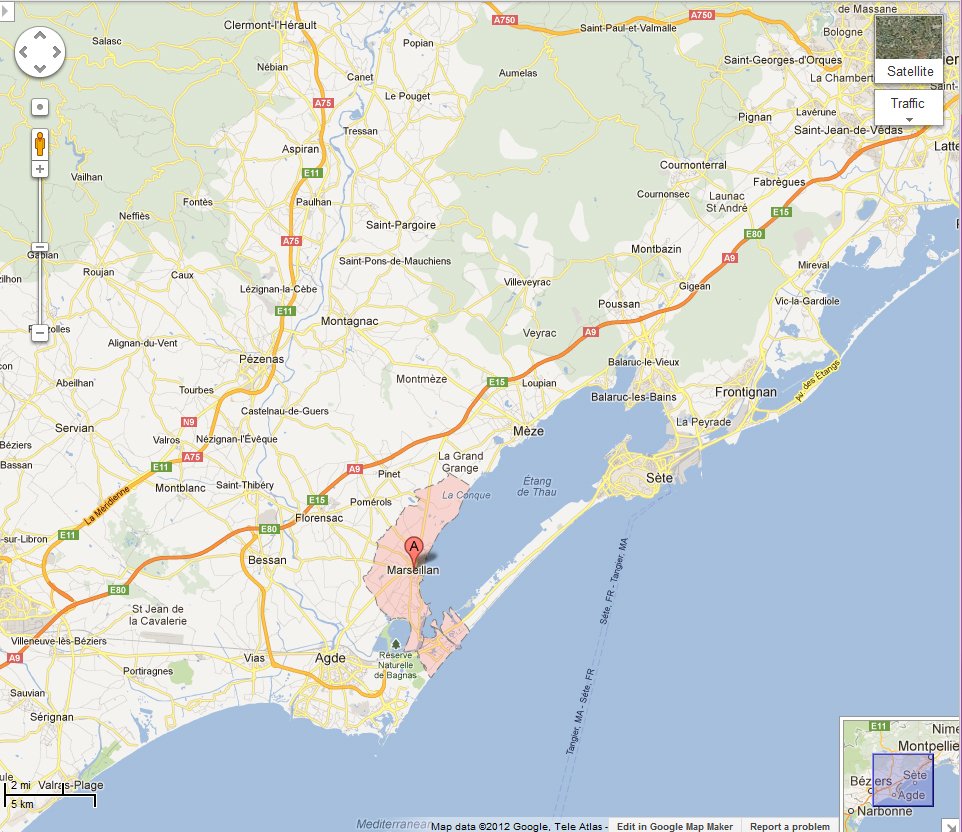Marseillan france map