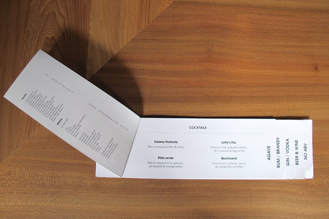 Menu cover