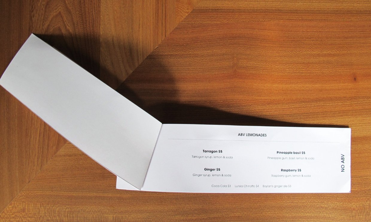 Menu cover