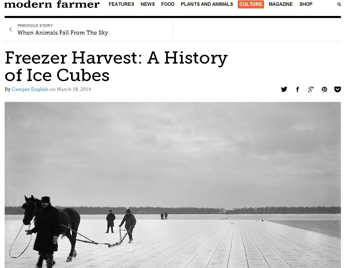 Modern farmer ice story
