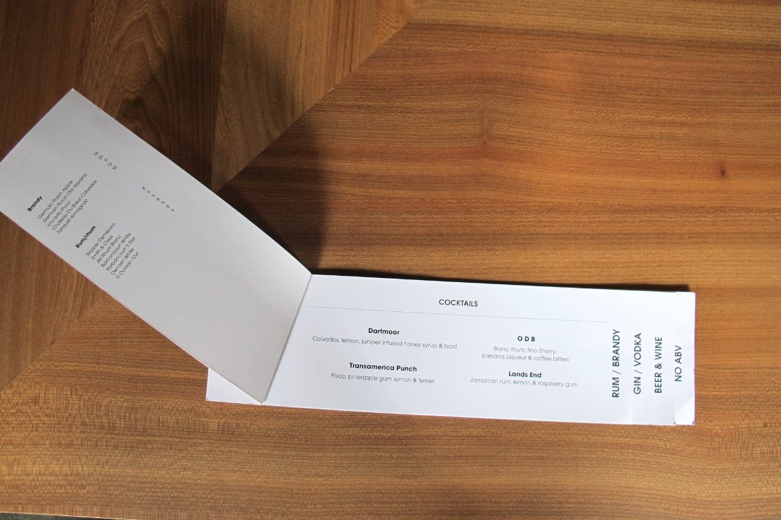 Menu cover