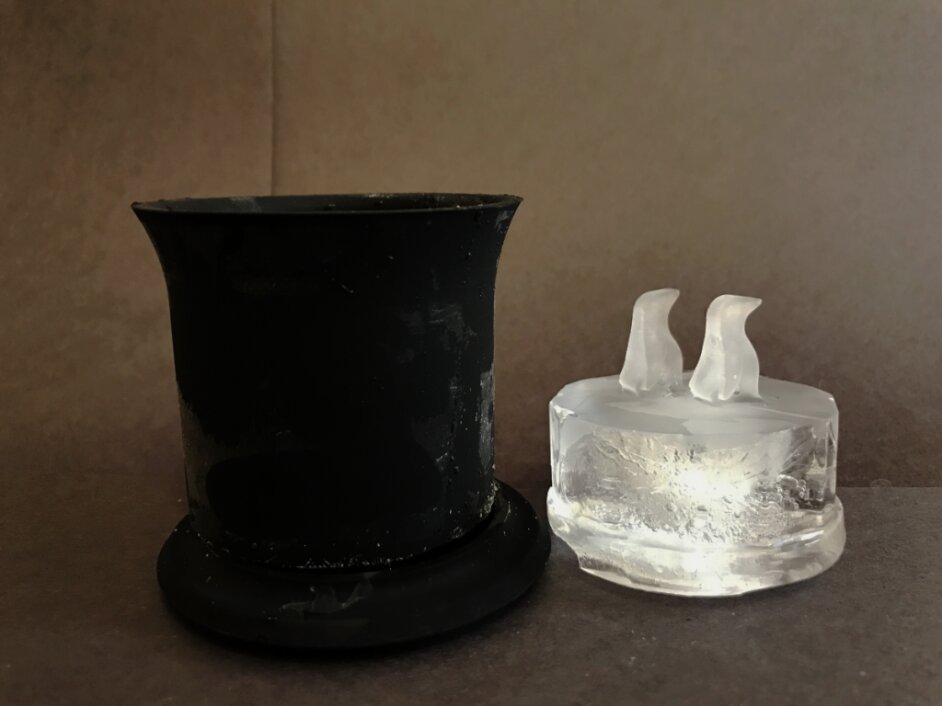 Penguins with tray