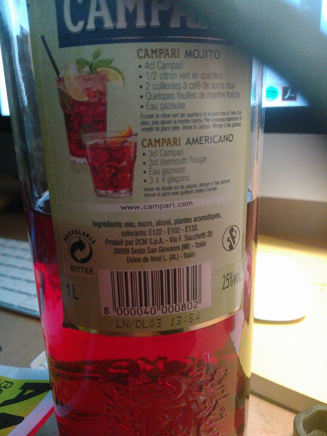 Campari france 3 colors