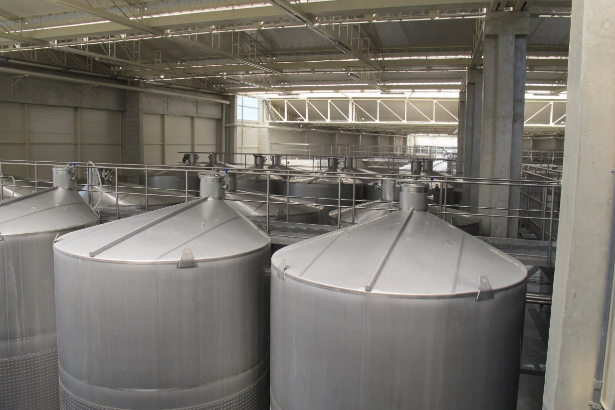 La Caravedo Distillery Pisco Porton Peru distillery tanks