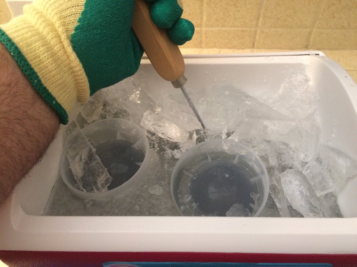 Chipping away ice