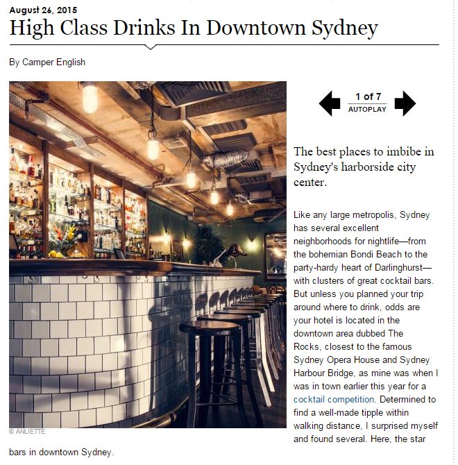 Sydney bars