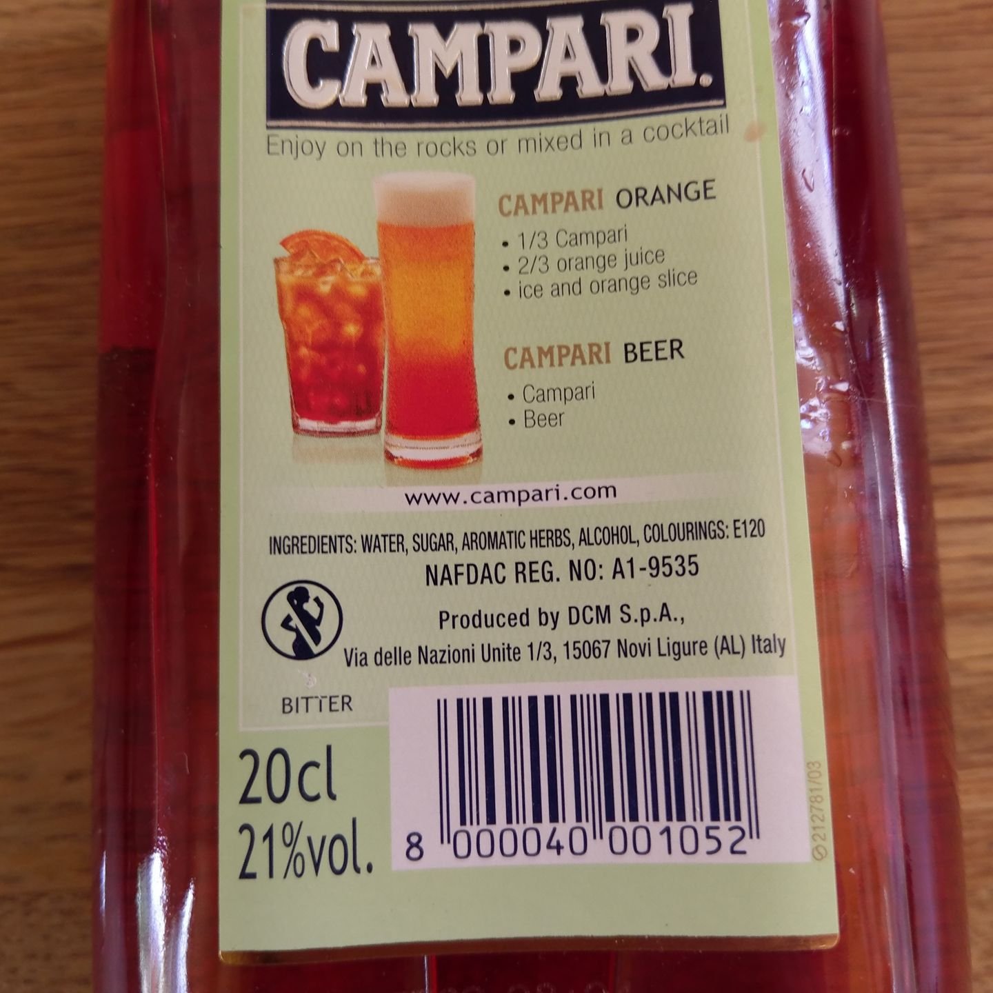 Campari sweden cochineal still