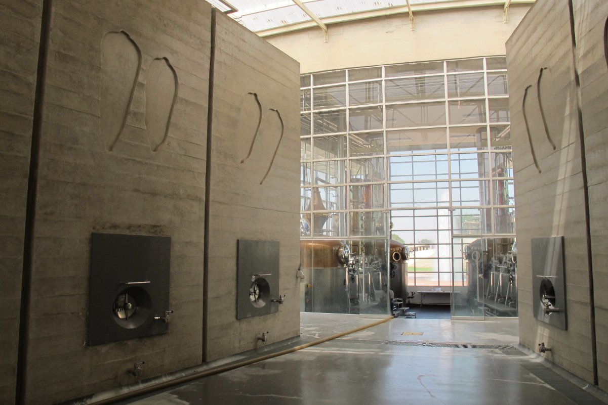 La Caravedo Distillery Pisco Porton Peru resting tanks