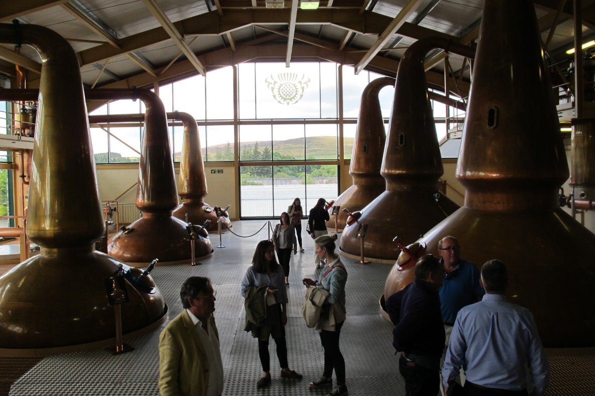 People Around stills Glenlivet Distillery