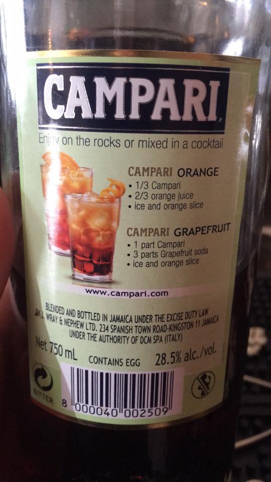 Jamaican campari contains egg