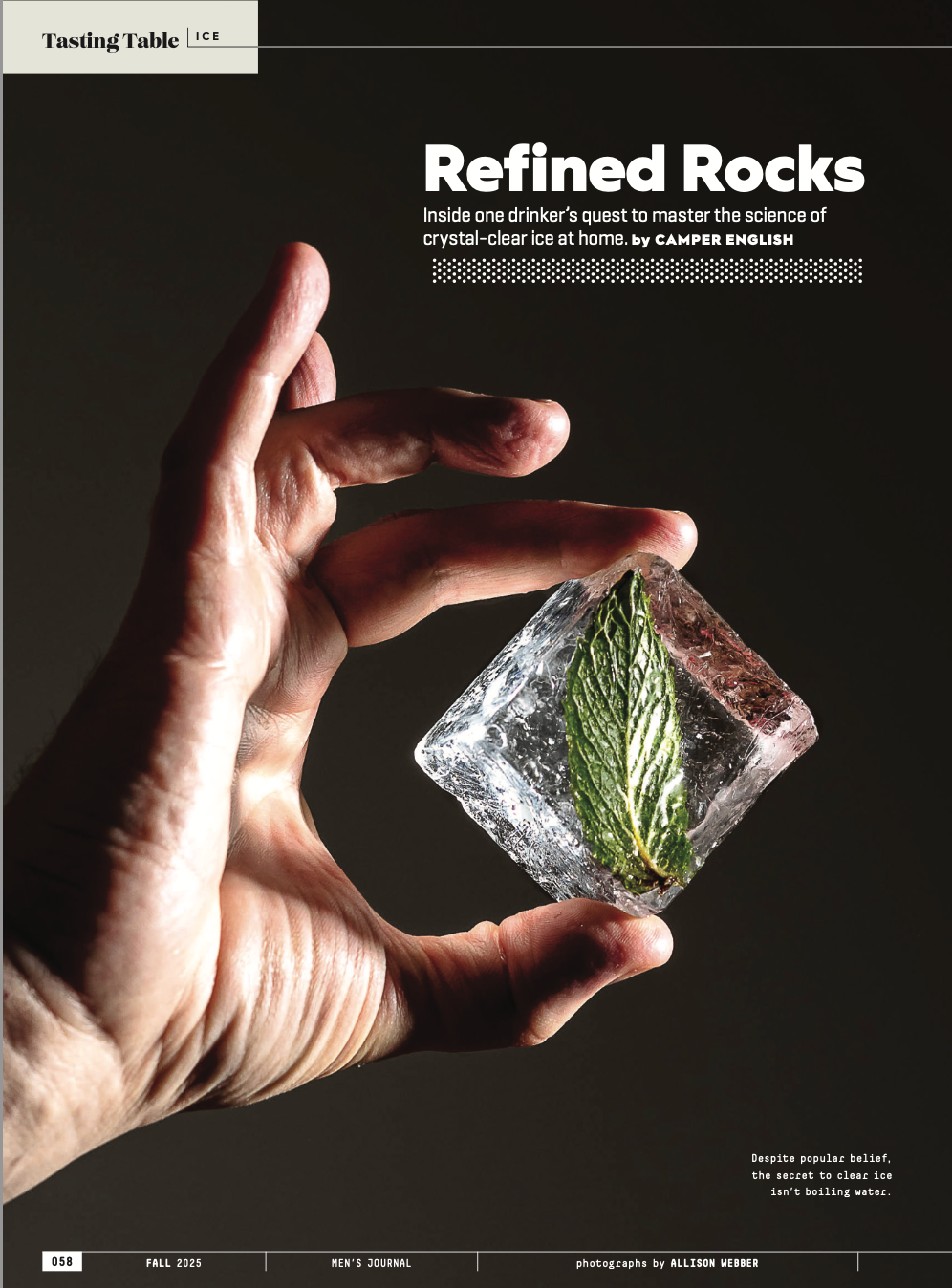The Ice Book Gets a Four-Page Spread in Men’s Journal